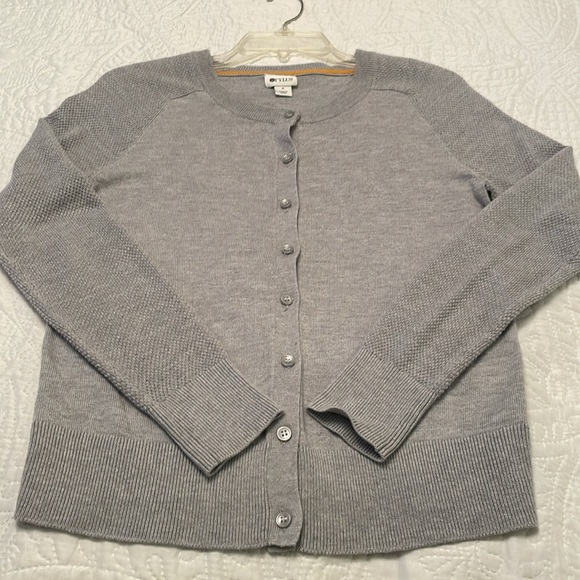 STYLUS Gray Button Down Cardigan Sweater Small Like New - Picture 12 of 12